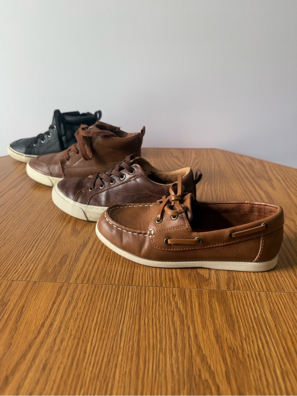 Black & Brown Leather Dress Shoes (Bundle Bulk Lot Set) - Boys Kids Size 1